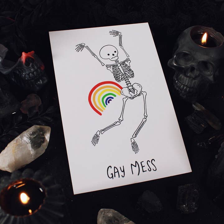Gay Mess 5.5" x 8.5" Print for wholesale by GRRRL Spells