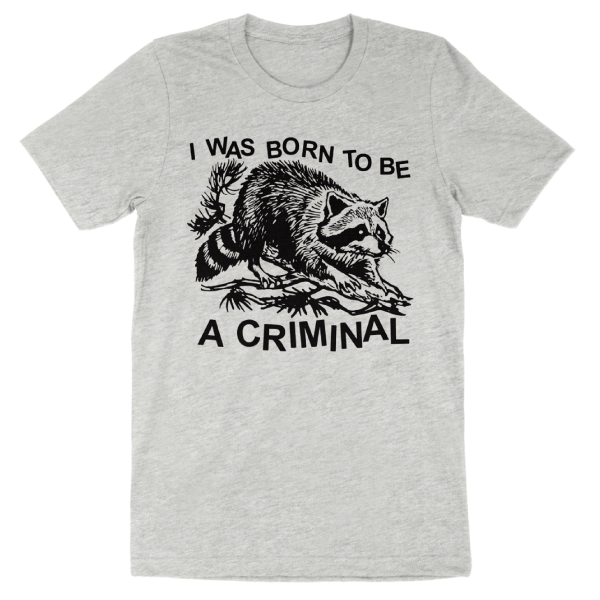 Wicked Clothes – Großhandel T-Shirt mit Siebdruck – Unisex – 'Born Criminal' Trikot2