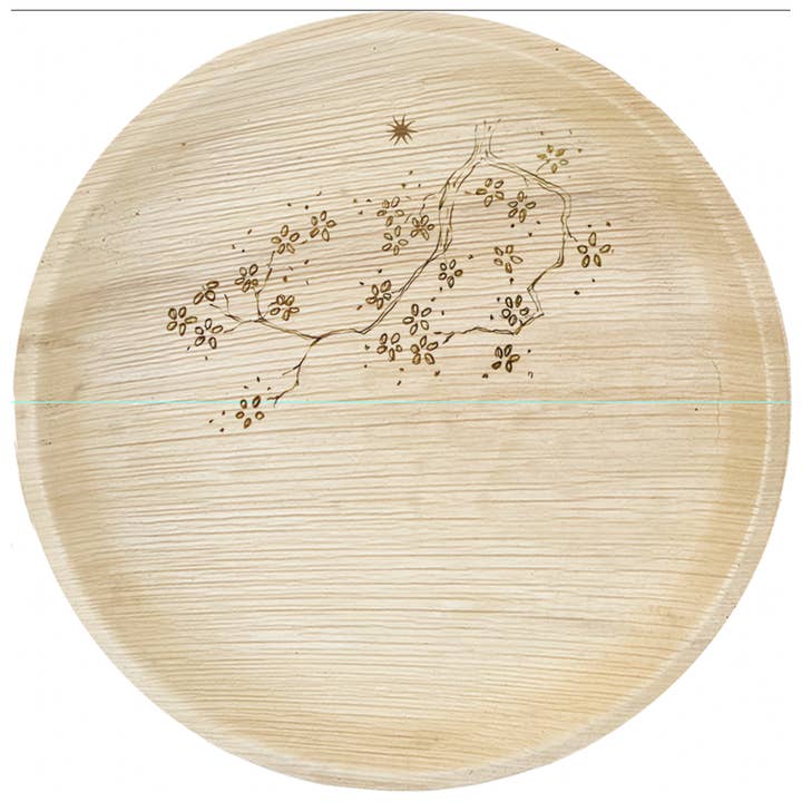 Compostable Palm Leaf Plates - Snow In Summer, 6-12" for wholesale by maaterra