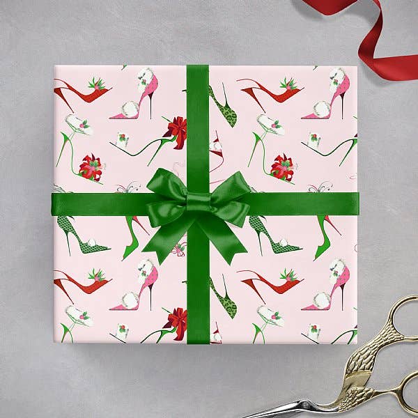 Loralee Lewis – rolo de papel de embrulho por atacado – Envoltório de presente de salto1