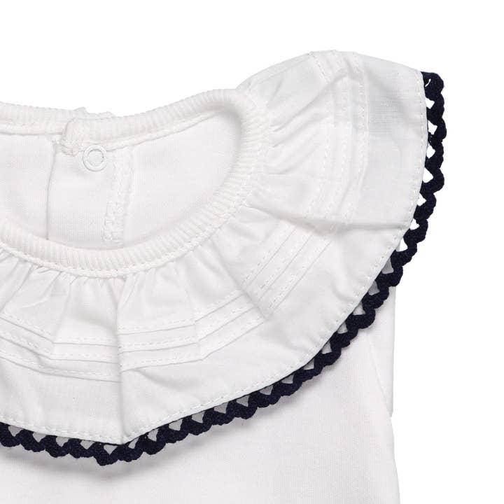 Bean Baby Clothes - Wholesale Bodysuit (Non-Footed) - Baby - Cotton Baby Bodysuit Onesie with Greek Lace Collar