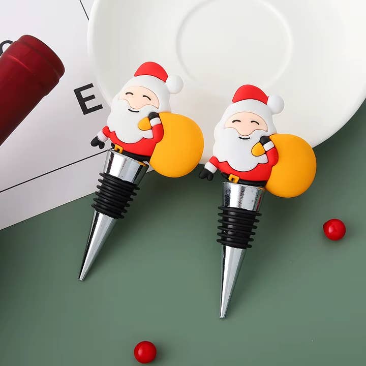 Sostraw & SmartThings - Wholesale Wine Stopper - Christmas Bottle Stopper - Funny Santa Claus - 7 models5