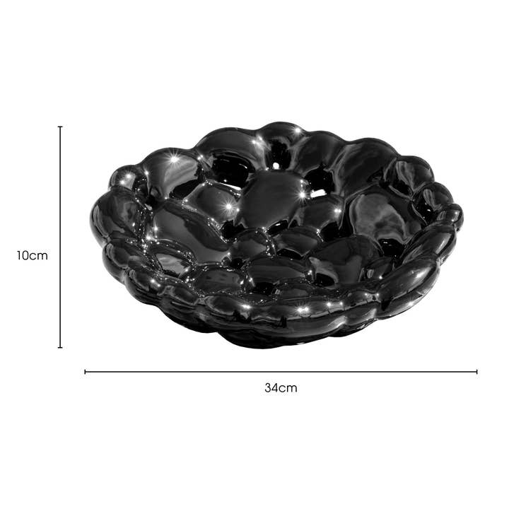 Febland - Wholesale Decorative plate/dish/bowl - Ceramic Bubble Bowl Ornament Display Dish Glossy3