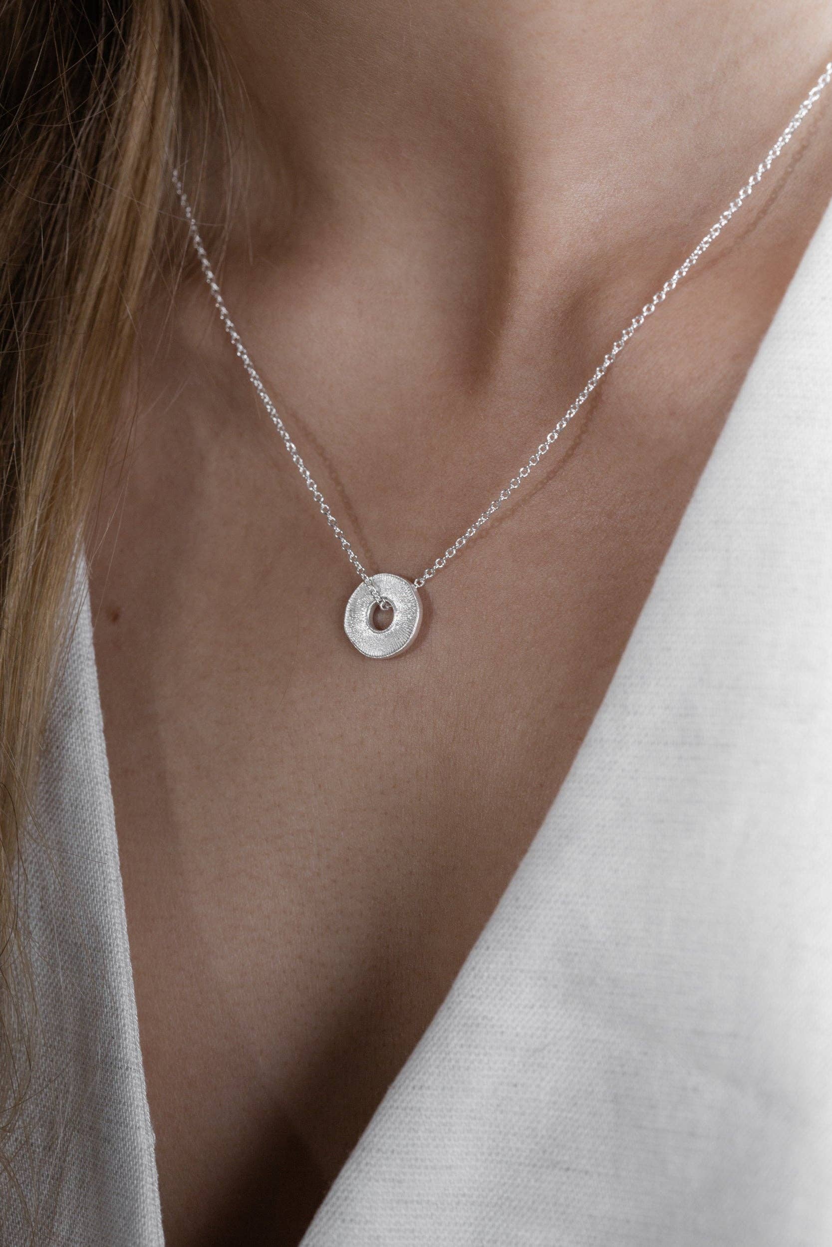 One & Eight - Wholesale Pendant/Charm Necklace - Silver Sorrel Necklace1