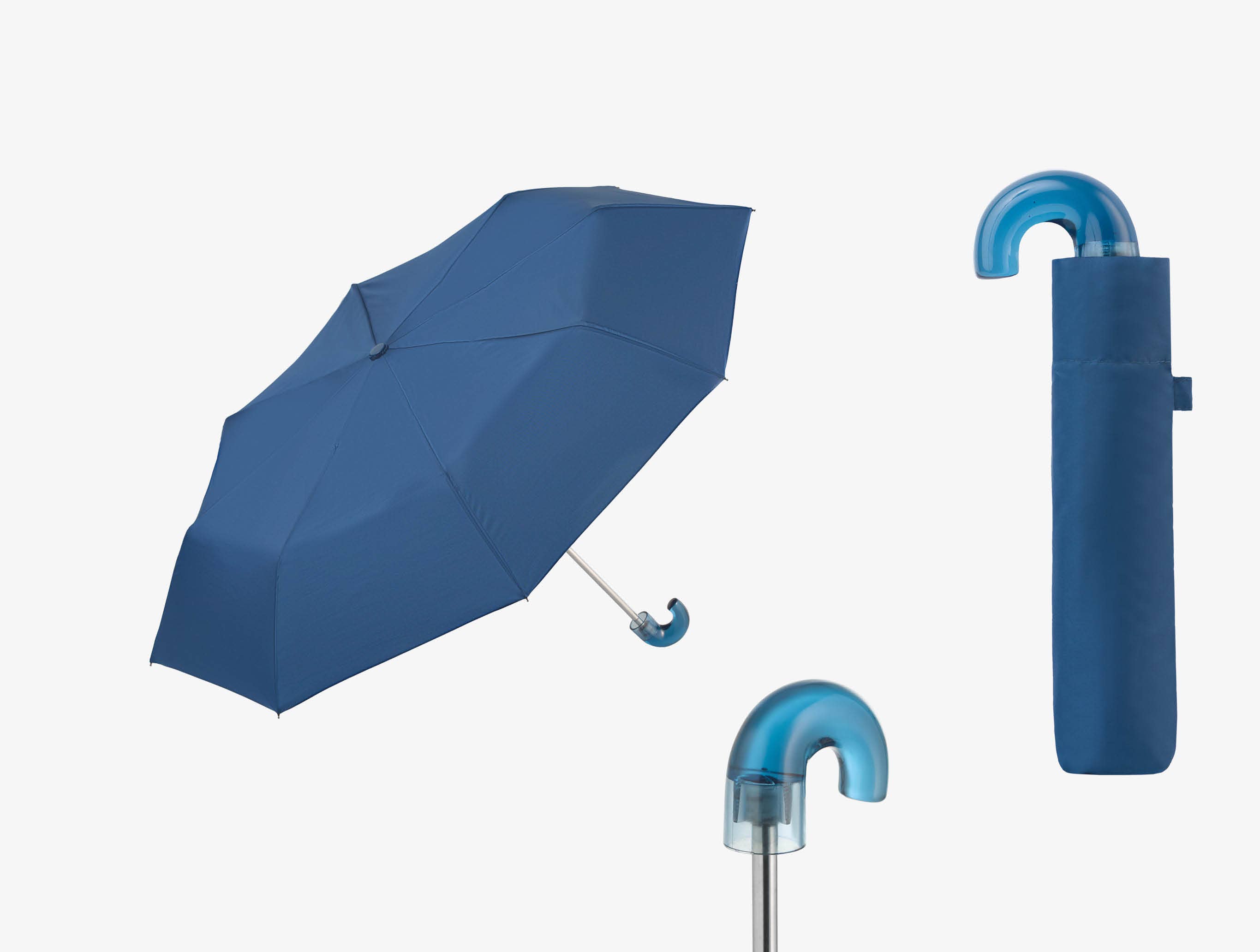 Mkr International - Wholesale Umbrella - Women's - Nautic Women's Folding Umbrella | Transparent Curved Handle3