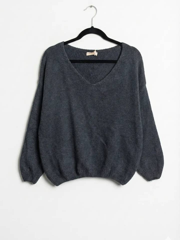 Mimi & Gogo - Vente Pull en maille – femme - Pull uni basique @20127_uni23