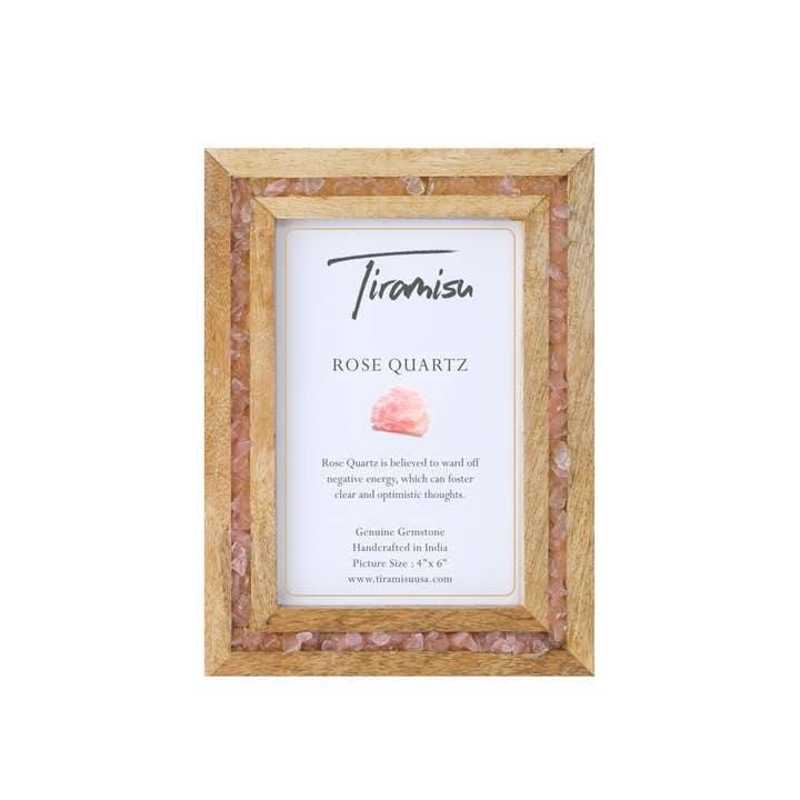 Pink Moonglow Rose Quartz Picture Frame for wholesale by Tiramisu