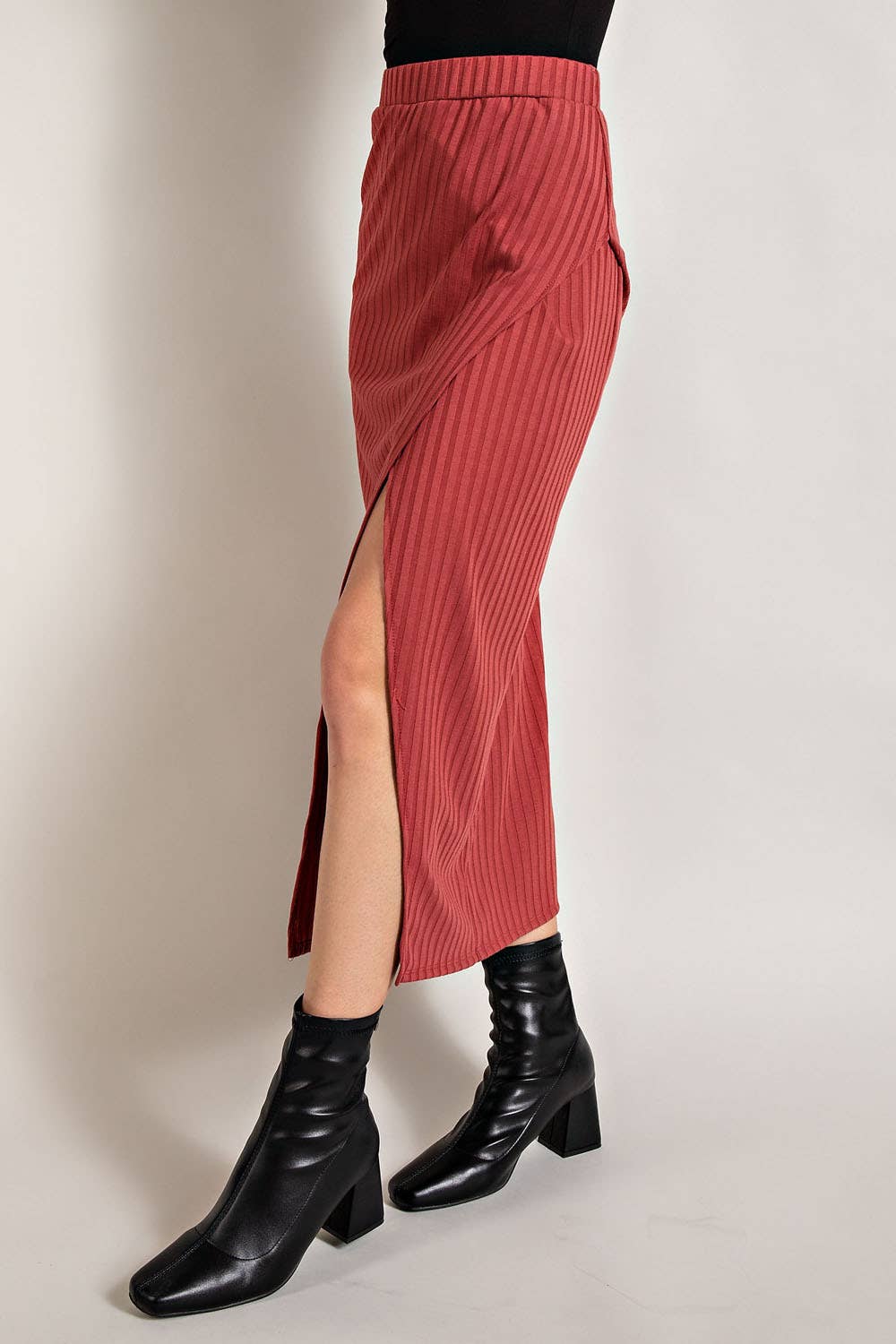 FSL Apparel - Wholesale Skirt - Women's - SS8032 - RIBBED WARP MIDI SEXY SKIRT19
