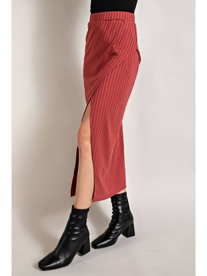 FSL Apparel - Wholesale Skirt - Women's - SS8032 - RIBBED WARP MIDI SEXY SKIRT19