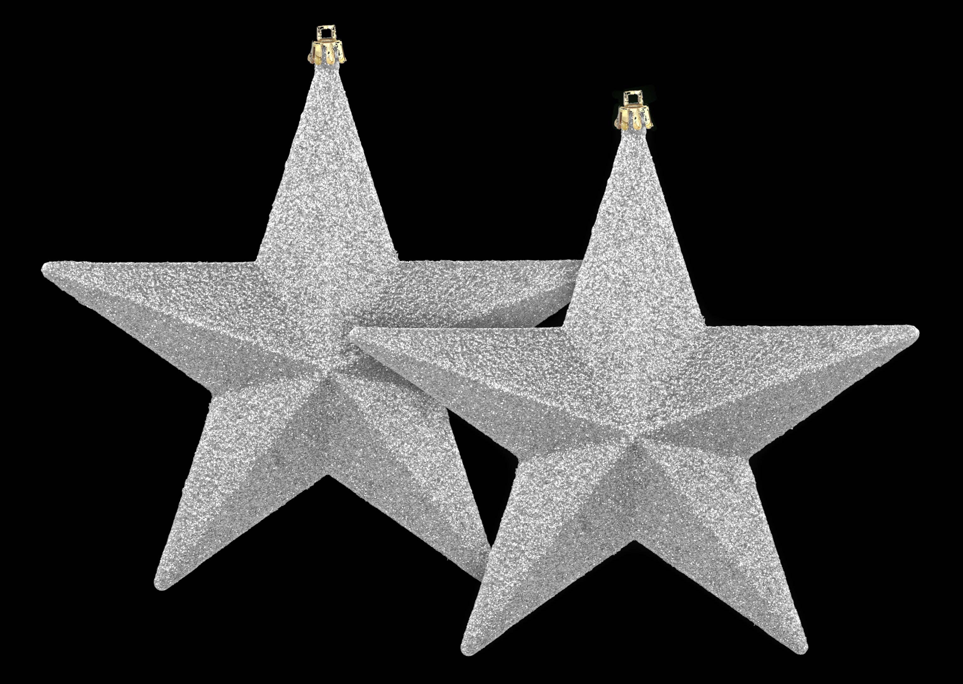 Winterland Inc. - Wholesale Ornament - Silver Glitter 7.8" Star