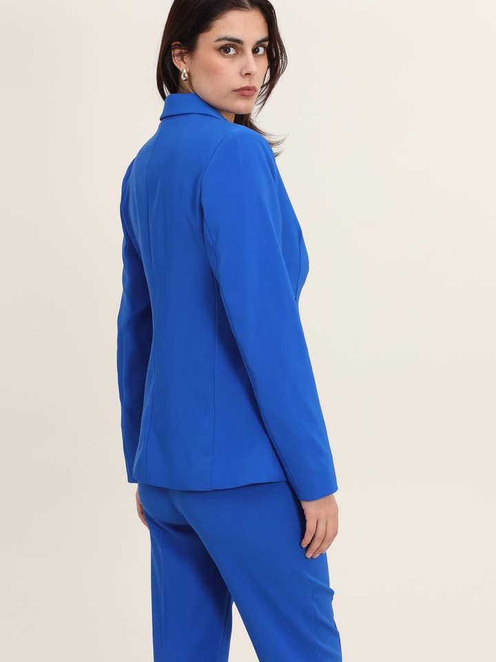 LULUMARY – Großhandel Jacke – Damen – Figurbetonter Blazer V279 mit Golddetails7