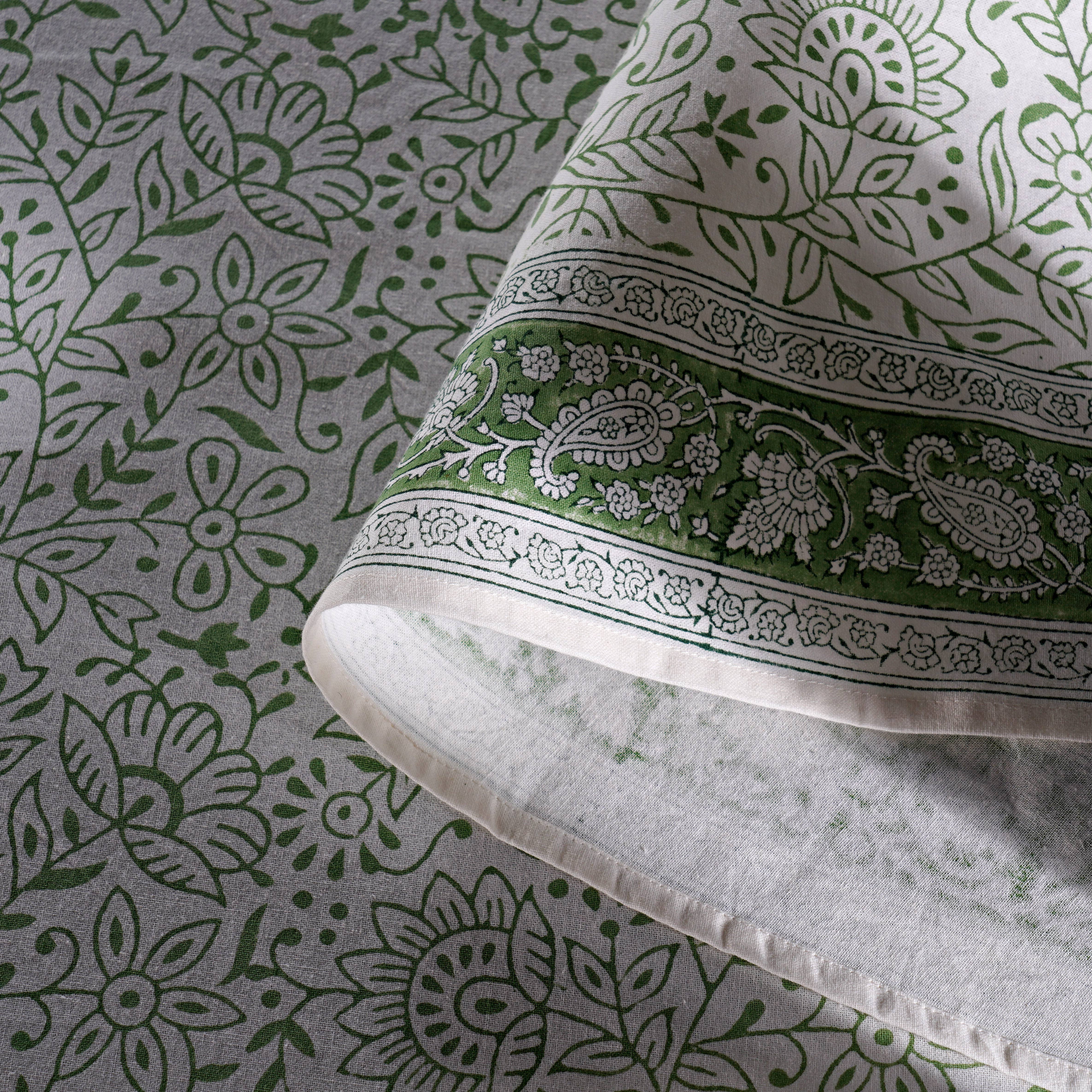 Fabricrush – wholesale Tablecloth – Sage Green Jaal  Indian Hand Block Print Round Tablecloth7