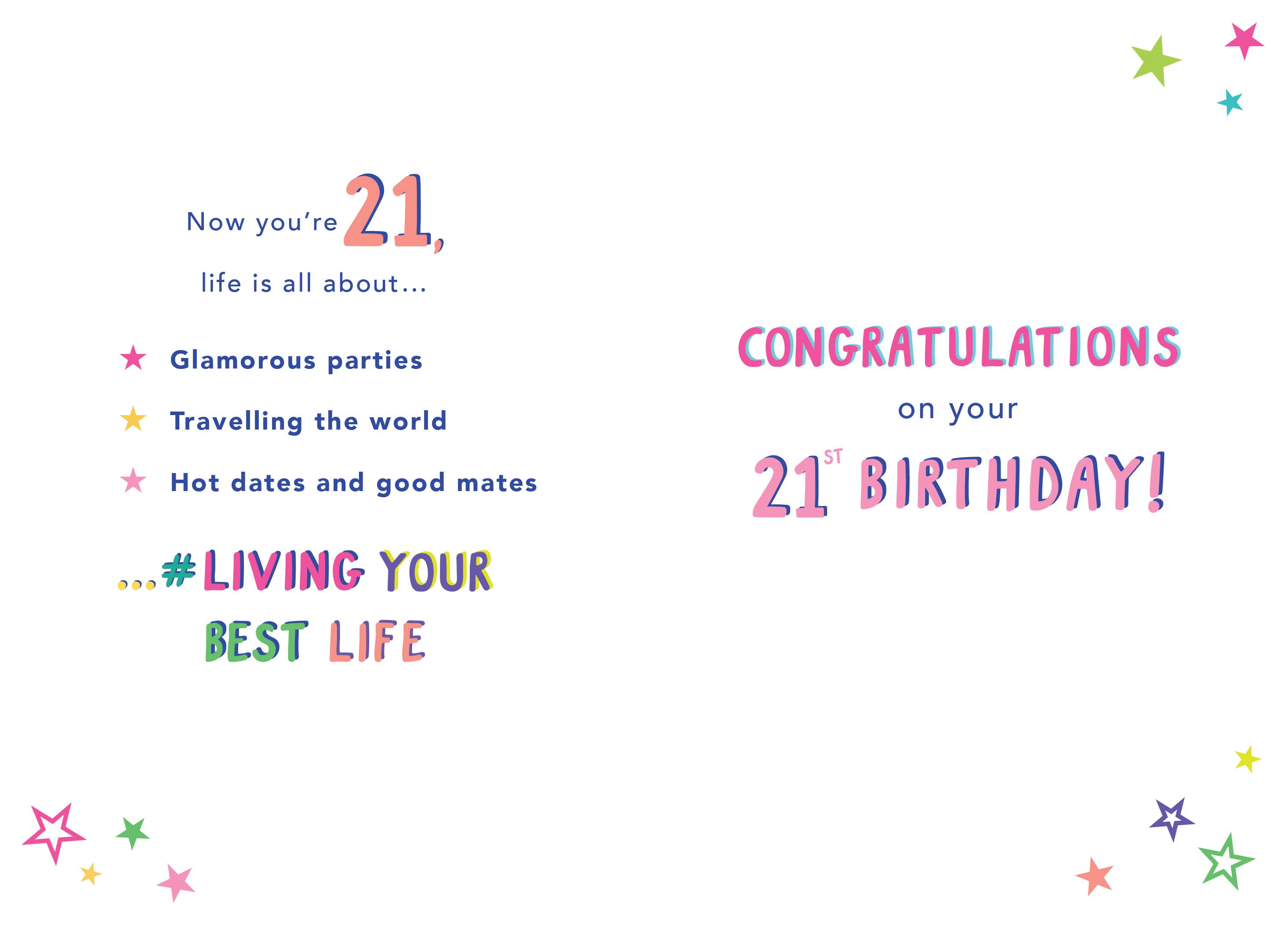 Piccadilly Greetings – wholesale Birthday card – Milestone Age Birthday Card, Age 21 F, Age 21 F1