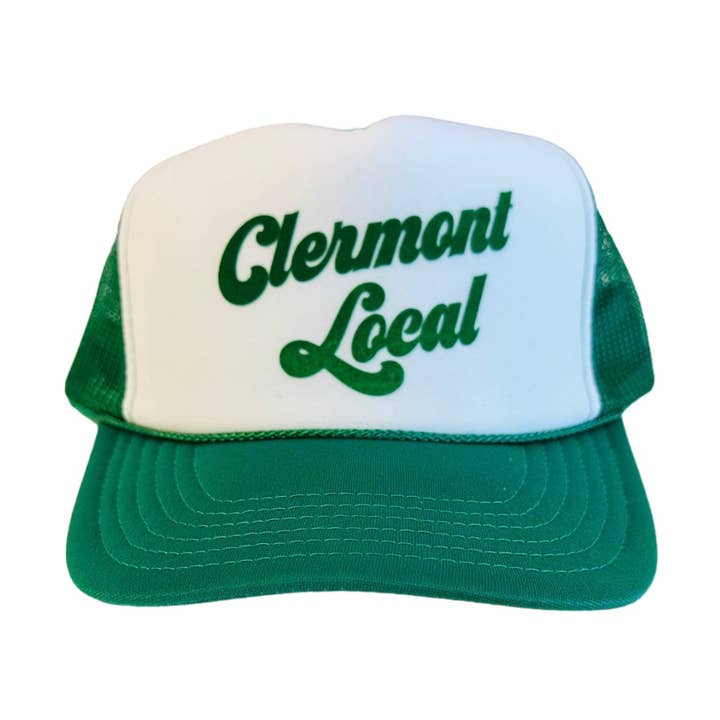 CUSTOMIZE - 'Local' White/Green Trucker for wholesale by Littlebrightbird