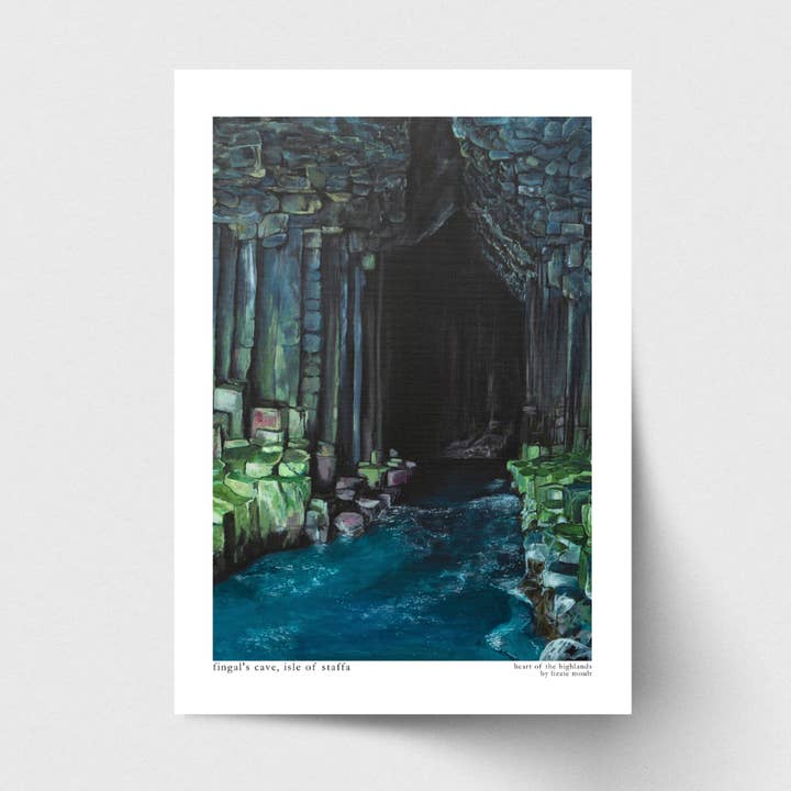 Grotte de Fingal, Île de Staffa, Écosse, Impression artistique pour la vente par Lizzie Moult