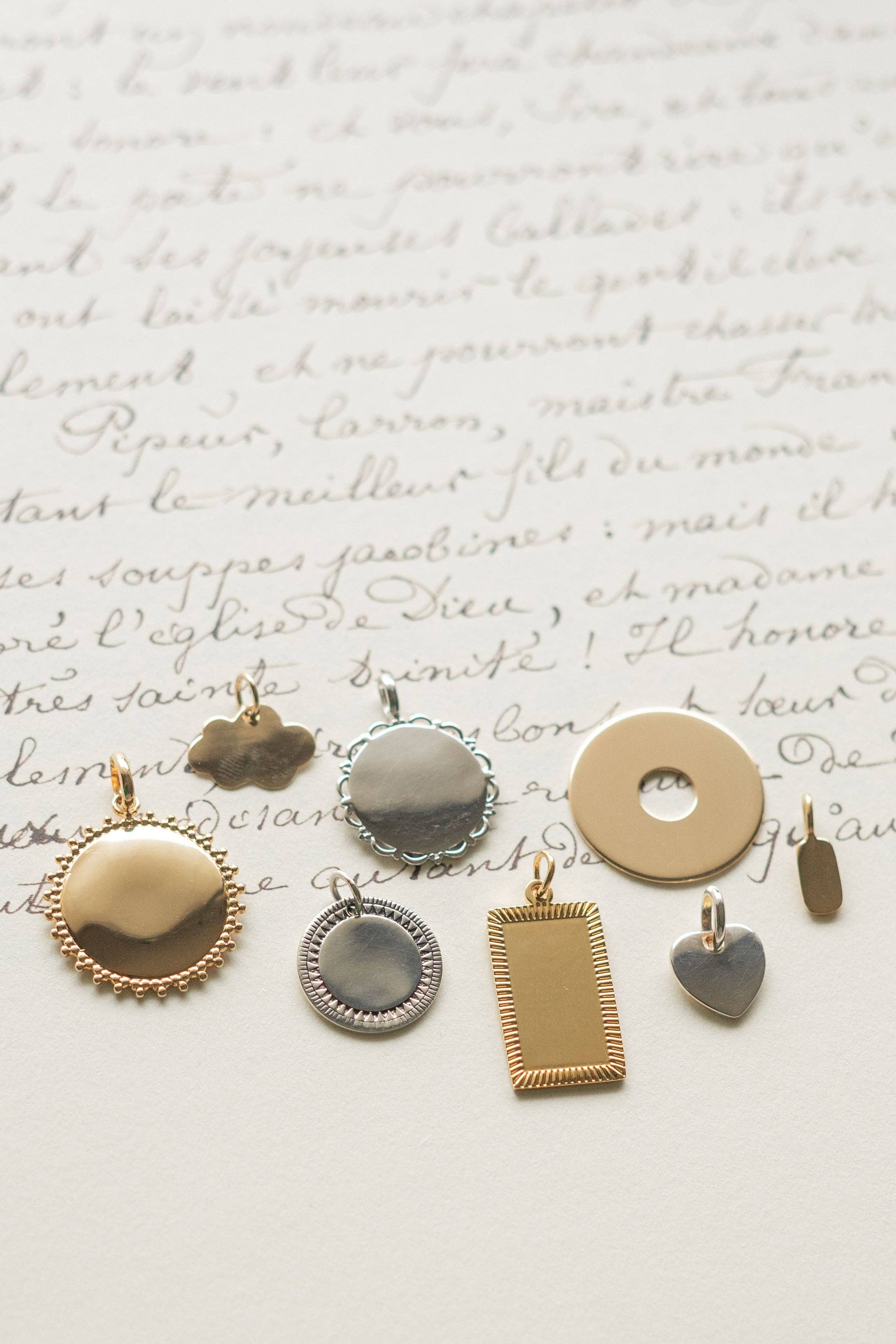 SIKA BIJOUX - Wholesale Individual Charm/Pendant - Philippine Engravable Medal - Silver3