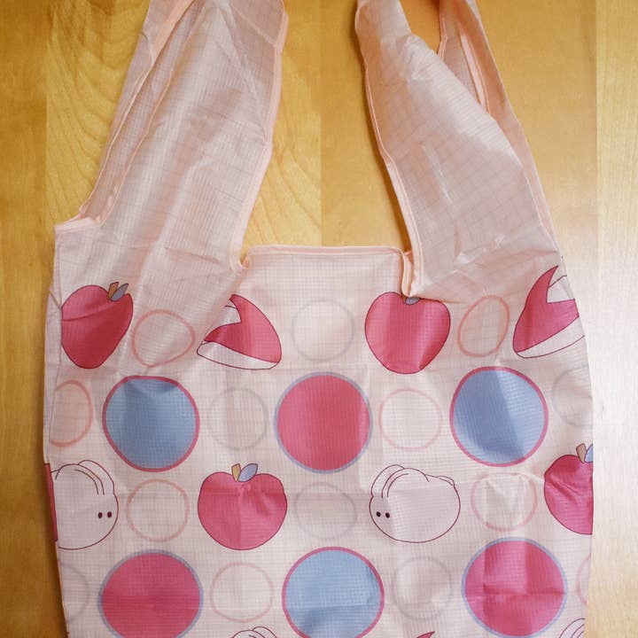 Caffeinated Rabbit Art - Wholesale Grocery/Shopping Bag - Reusuable Shopping Bag With Apples and Bunnies1