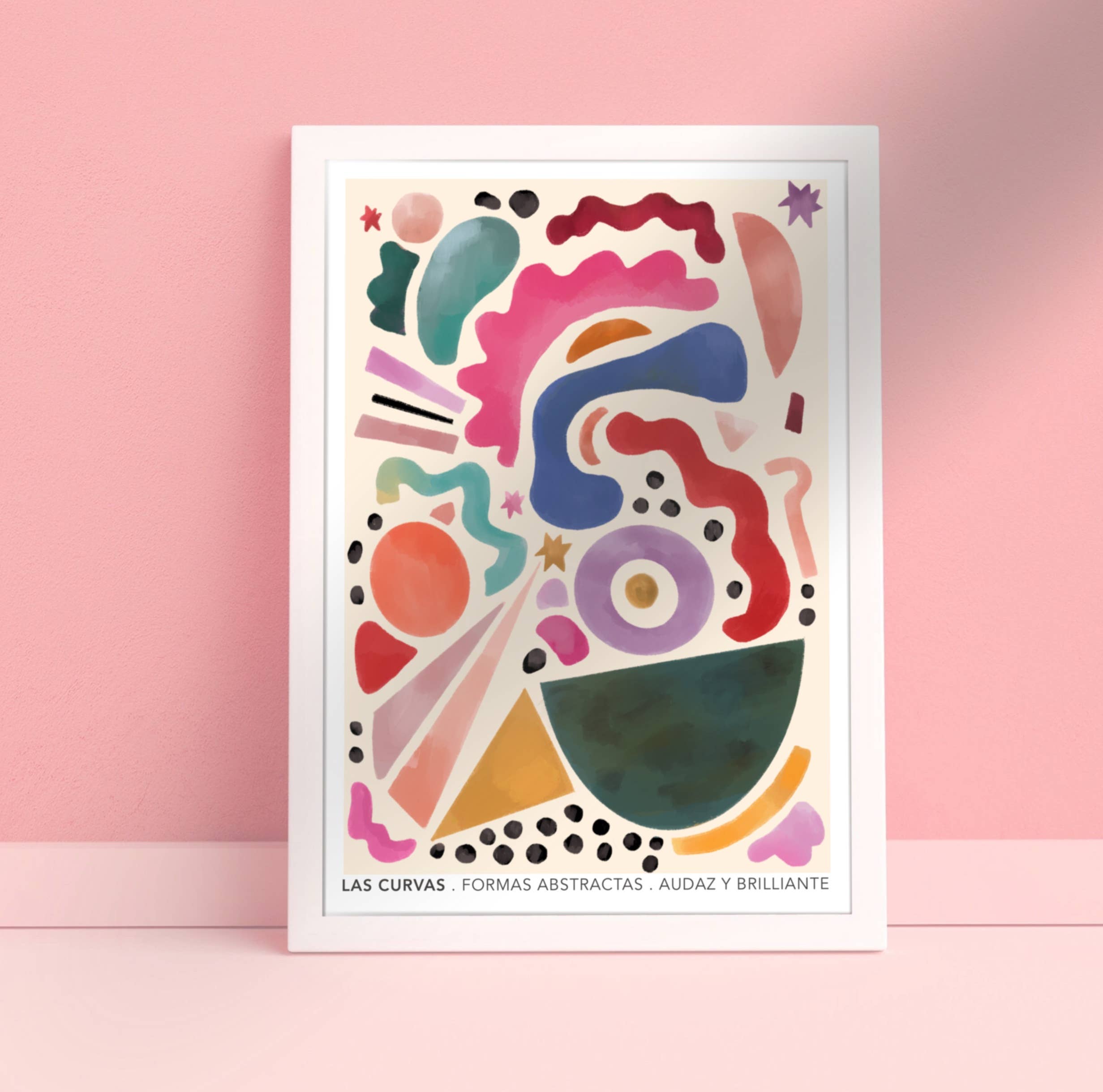 Kate Fox Design – Impressão artística por atacado – Impressão de arte abstrata, colorido, formas, arte moderna, brincalhão3