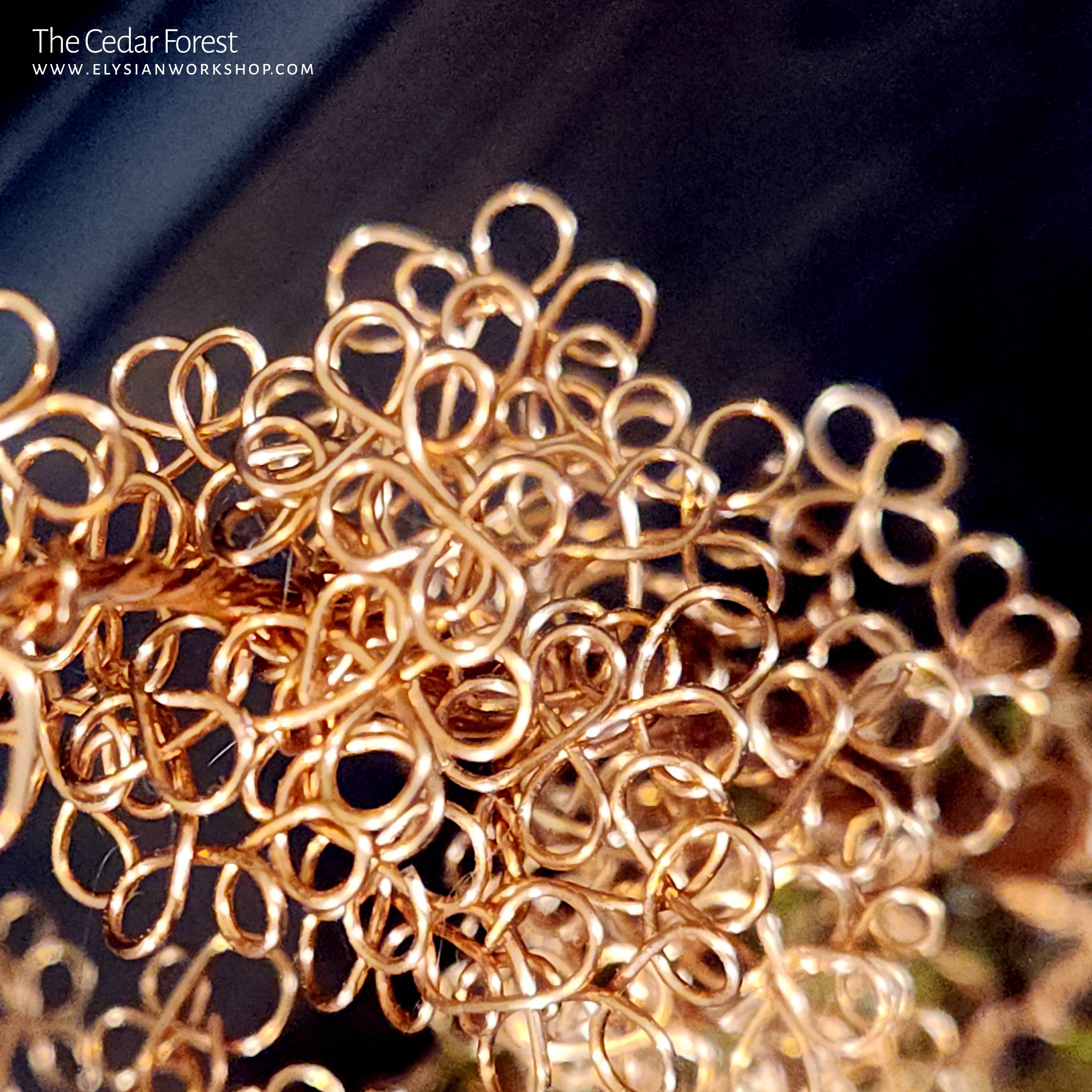 Elysian Workshop - Wholesale Decorative Tabletop Object - Cedar Forest Copper Wire Tree on Ohko Dragon Stone3