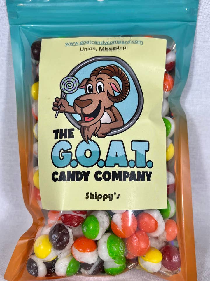 Gefriergetrocknete Süßigkeiten Original Flavor Skippy's für den Großhandel von Goat Candy Company LLC