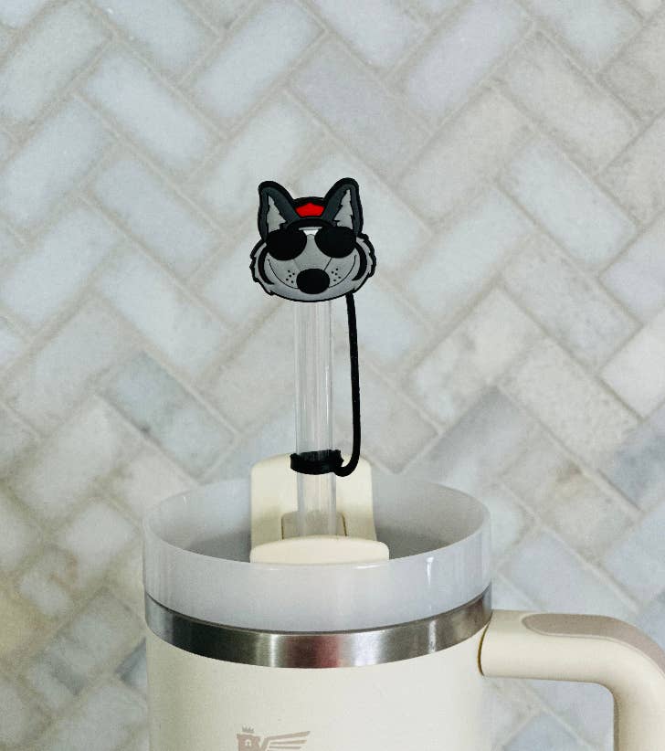 Hart & Lux - Wholesale Drinking Straw - KC Wolf Straw Caps Cover