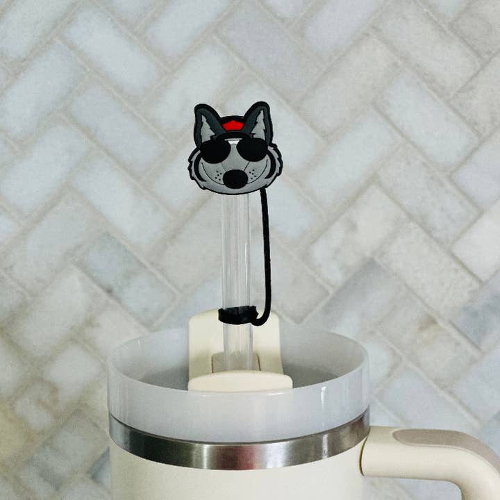 Hart & Lux - Wholesale Drinking Straw - KC Wolf Straw Caps Cover
