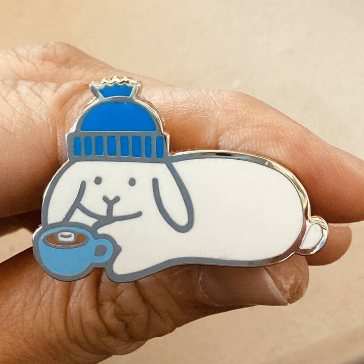 Beanie Bunny Enamel Pin for wholesale by Fubini Crafts
