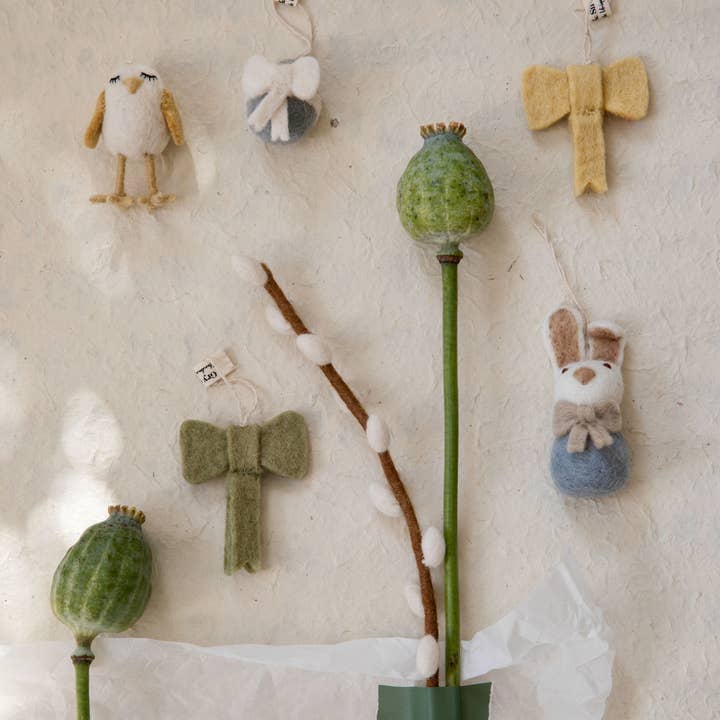 Gry and Sif - Wholesale Ornament - Bow Mint Green - Mini1