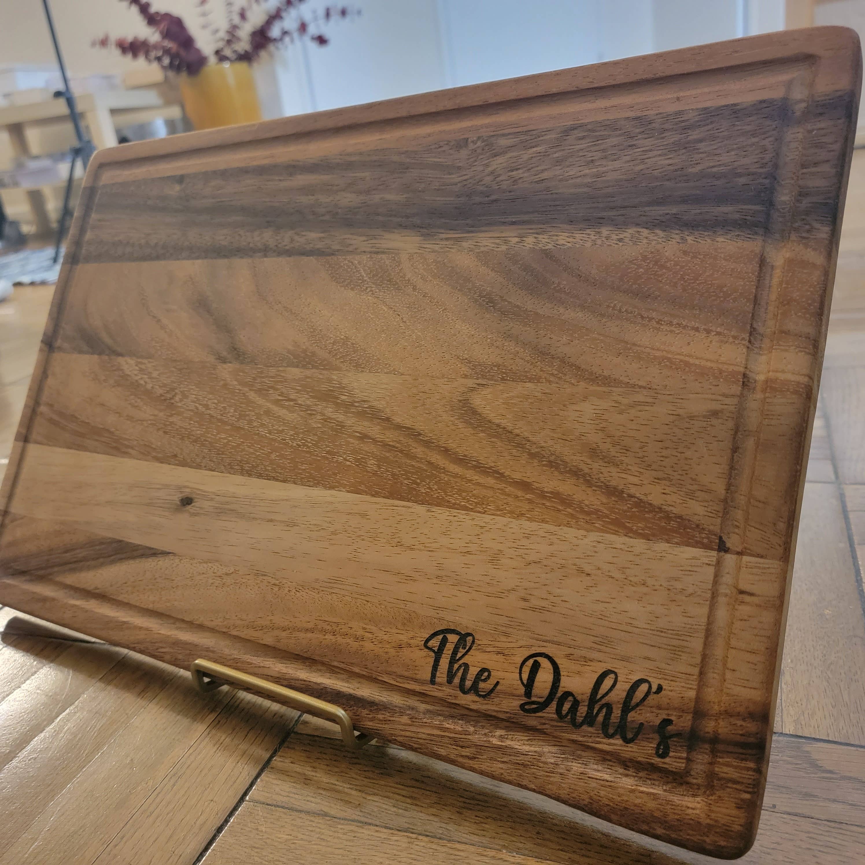 Karmic Creations - Vente Planche à découper - Planche à découper en noyer. Bloc de découpe de cuisine.5