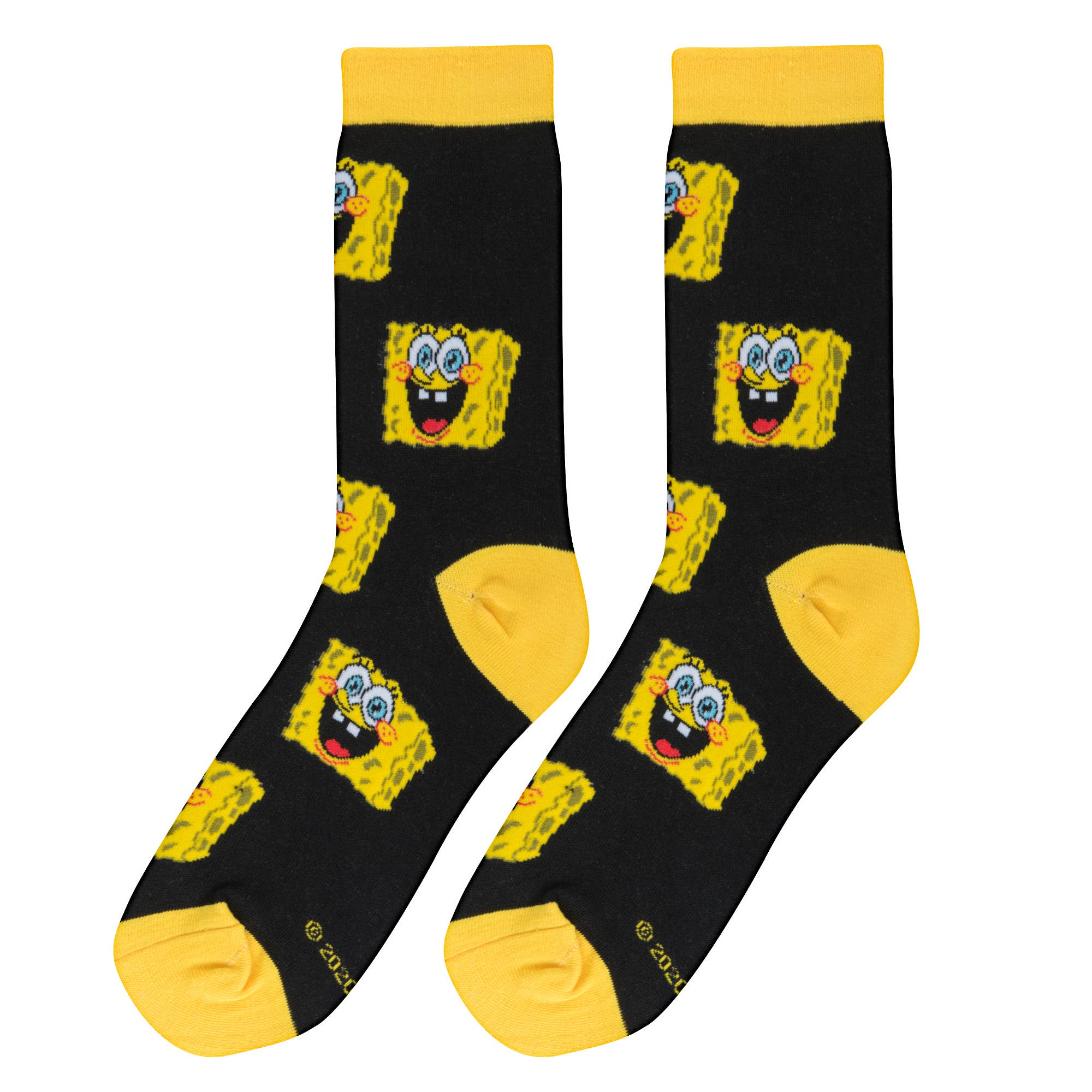 Crazy Socks - Wholesale Socks - Women's - Crazy Socks - Womens Crew - Spongebob Heads1