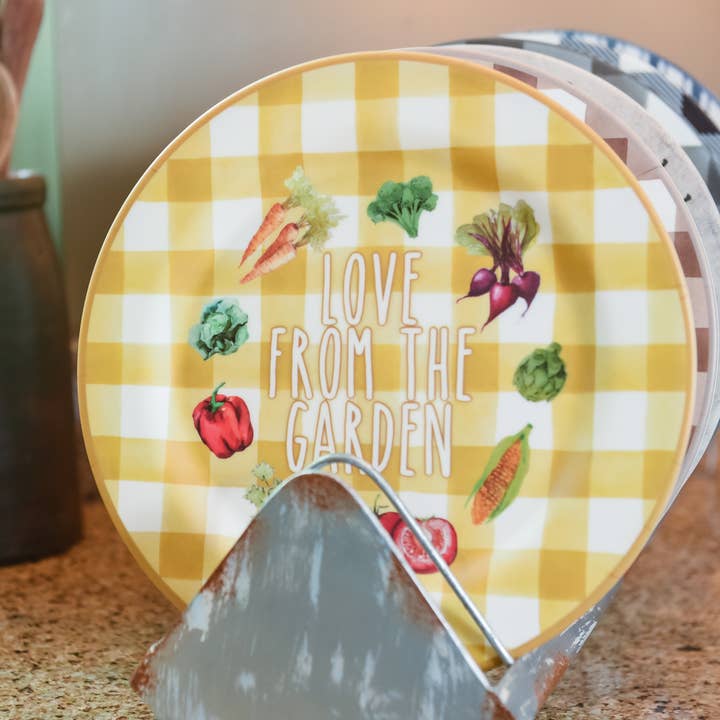 10" LOVE FROM THE GARDEN PLATE for wholesale by Ragon House