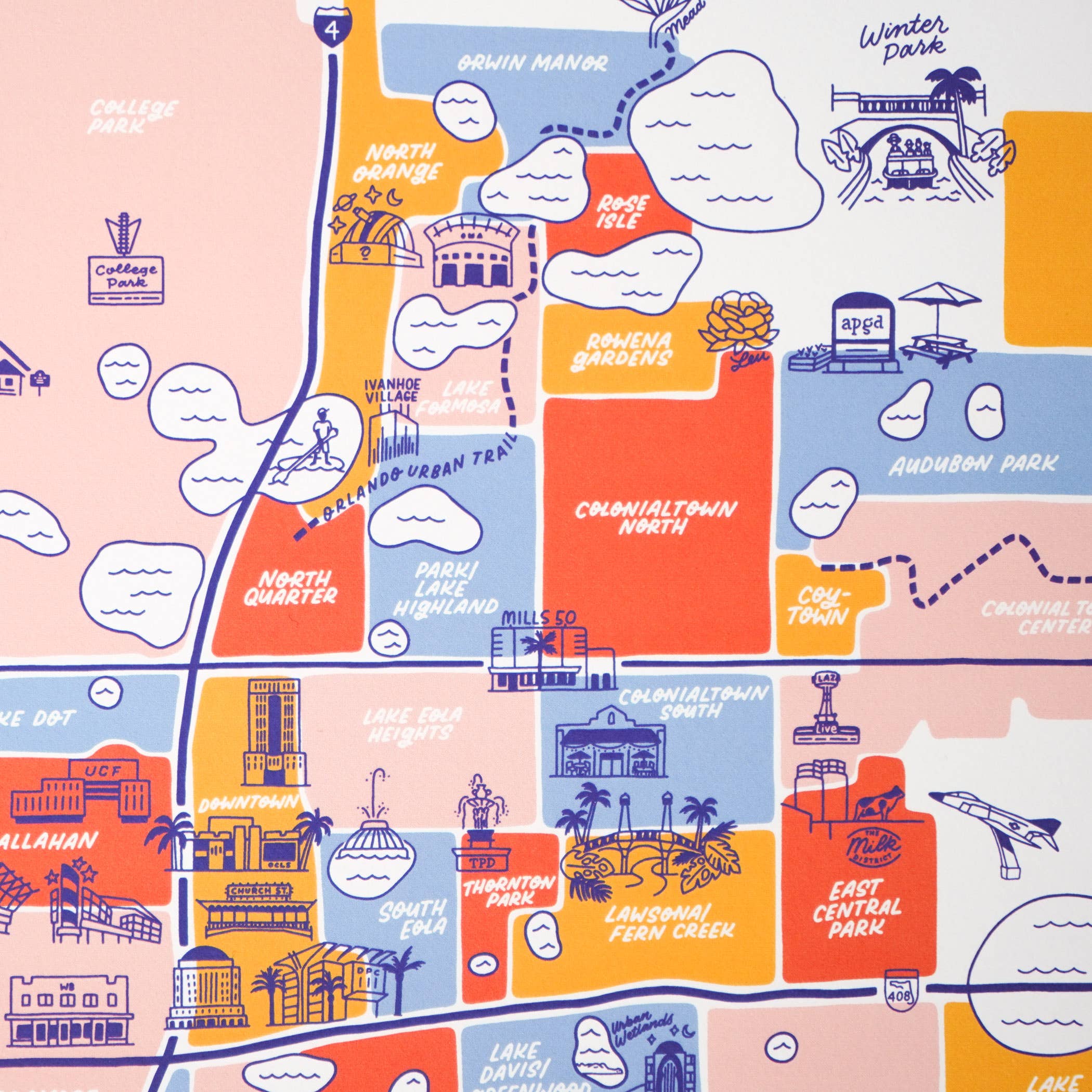 Little Known Goods - Wholesale Map - Orlando Florida Downtown Map3