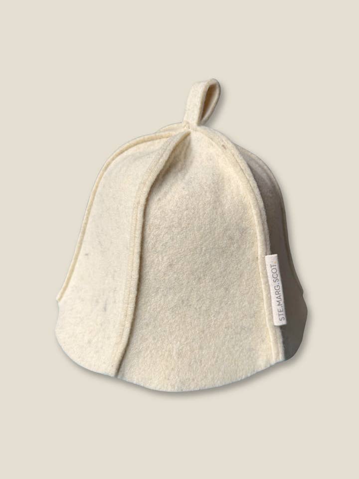 Pure Canadian Felted Wool Sauna Hat for wholesale by SteMargScot