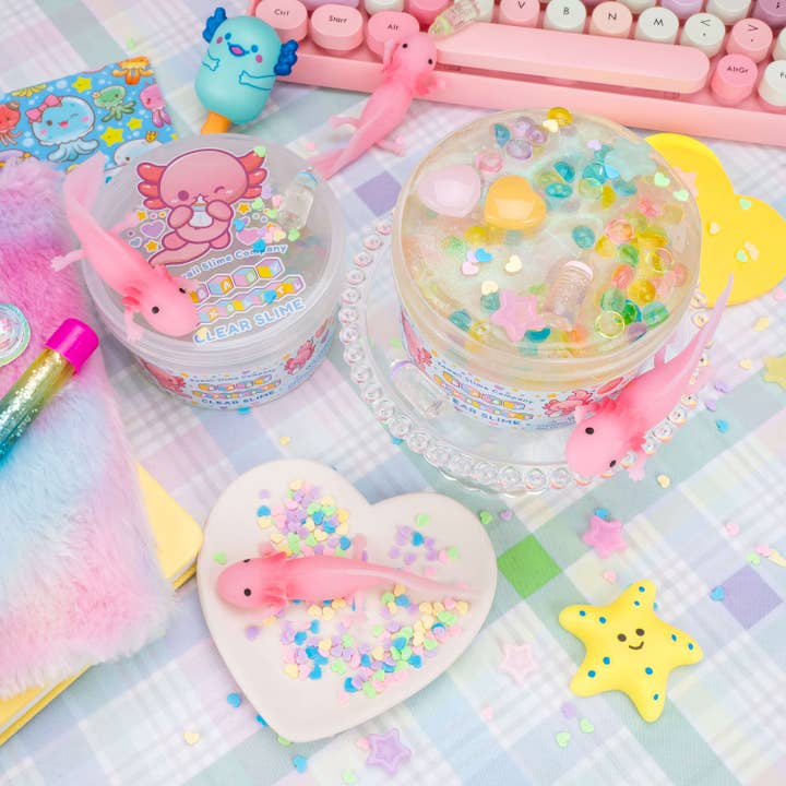 Kawaii Slime Company - Vendita all'ingrosso Plastilina/slime - Bambini - Slime Cupola Trasparente con Firma Baby Axolotl™ (4 pezzi/confezione)6