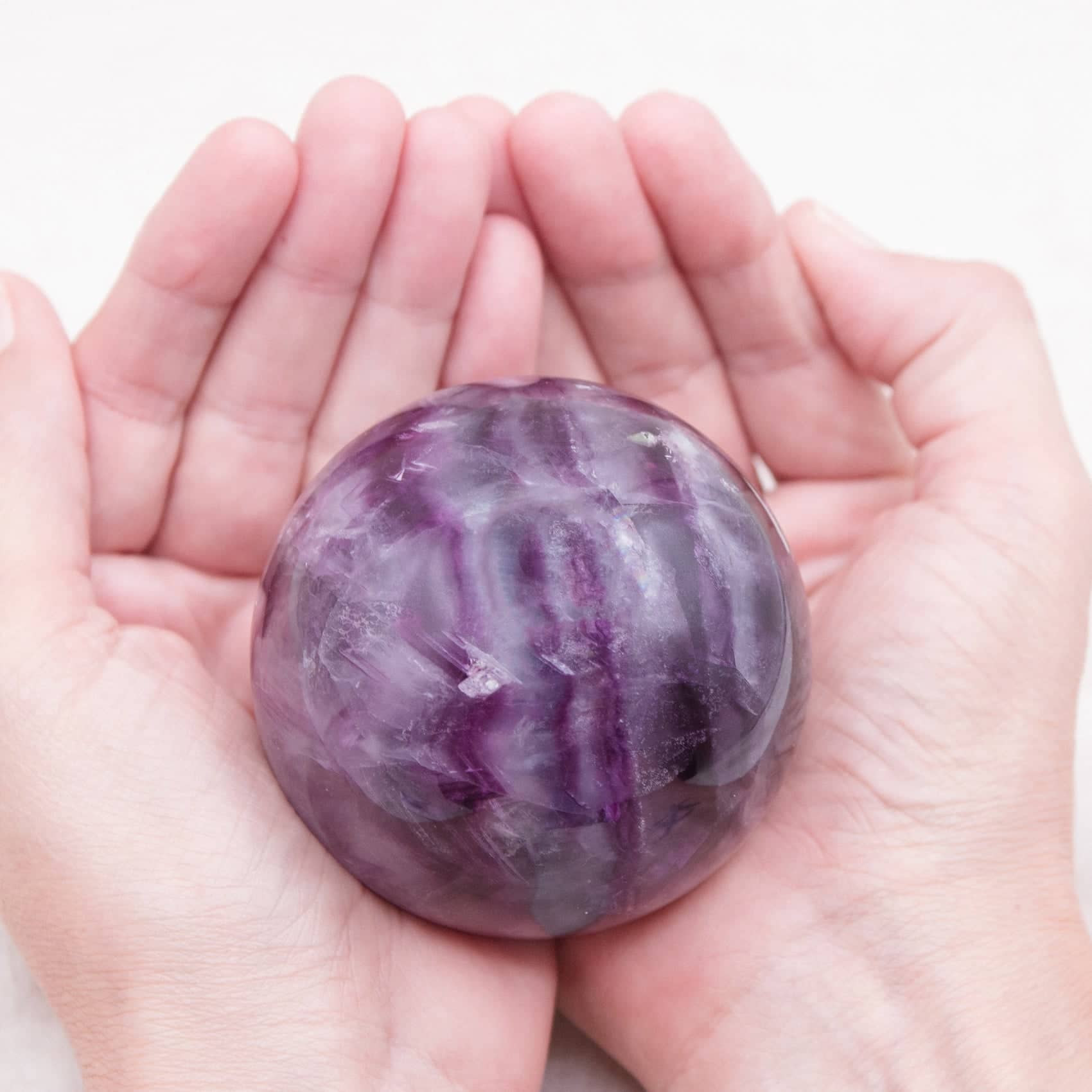 Tiny Rituals - Wholesale Spiritual Stone/Crystal - Rare Rainbow Fluorite Spheres - AAA Premium Quality127