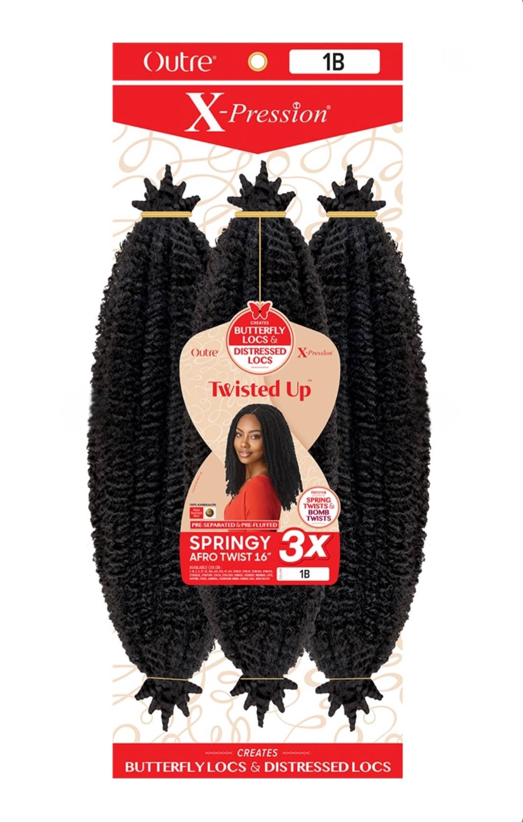 Majestic Wholesale - Wholesale Hair Extensions - Outre Crochet Braid Twisted Up 3X Springy Afro Twist1