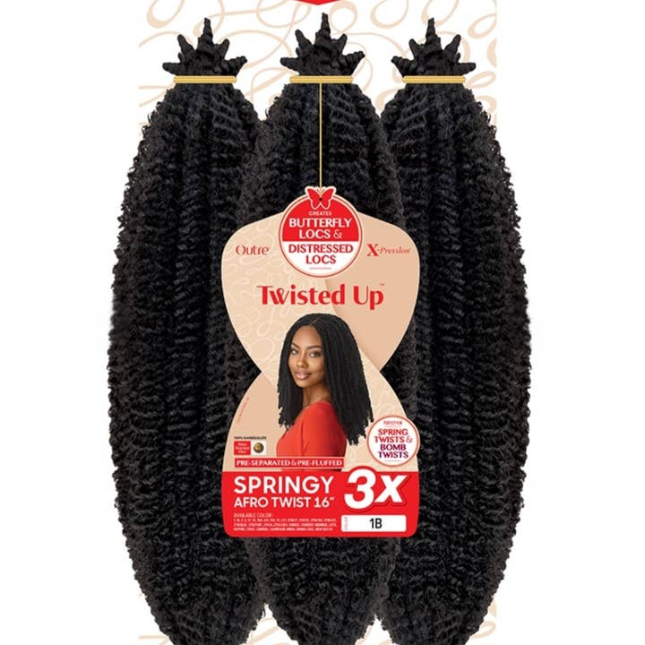 Majestic Wholesale - Wholesale Hair Extensions - Outre Crochet Braid Twisted Up 3X Springy Afro Twist1