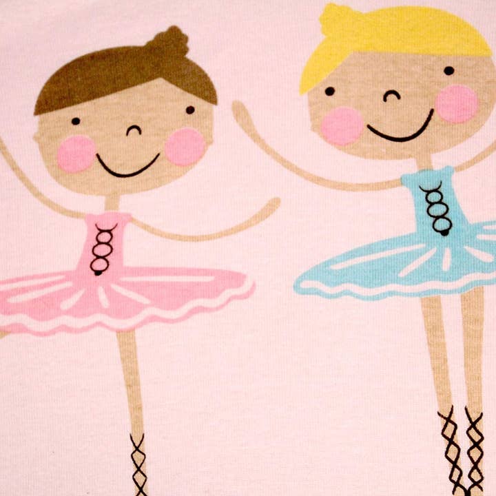 elowel - Wholesale Sleepwear Set - Kids - Elowel Girls Ballerina 2 Piece Kids Childrens Pajamas 100% C