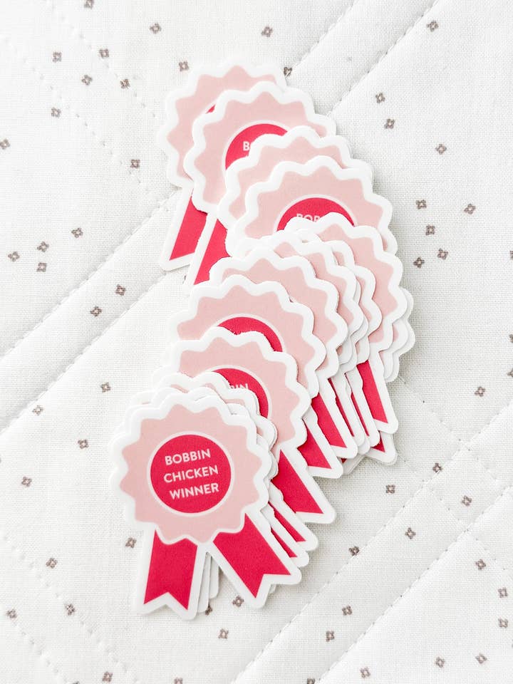 Bobbin Chicken - Pink Sticker for wholesale by Cotton and Joy
