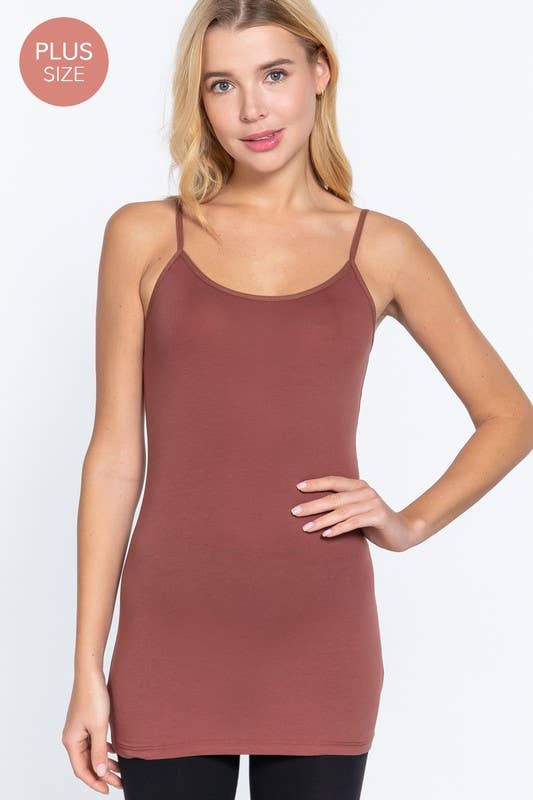 Active Basic | Active USA - Vente Caraco – femme - [GRANDE TAILLE] Camisole Basique avec Bretelles Spaghetti Réglables42
