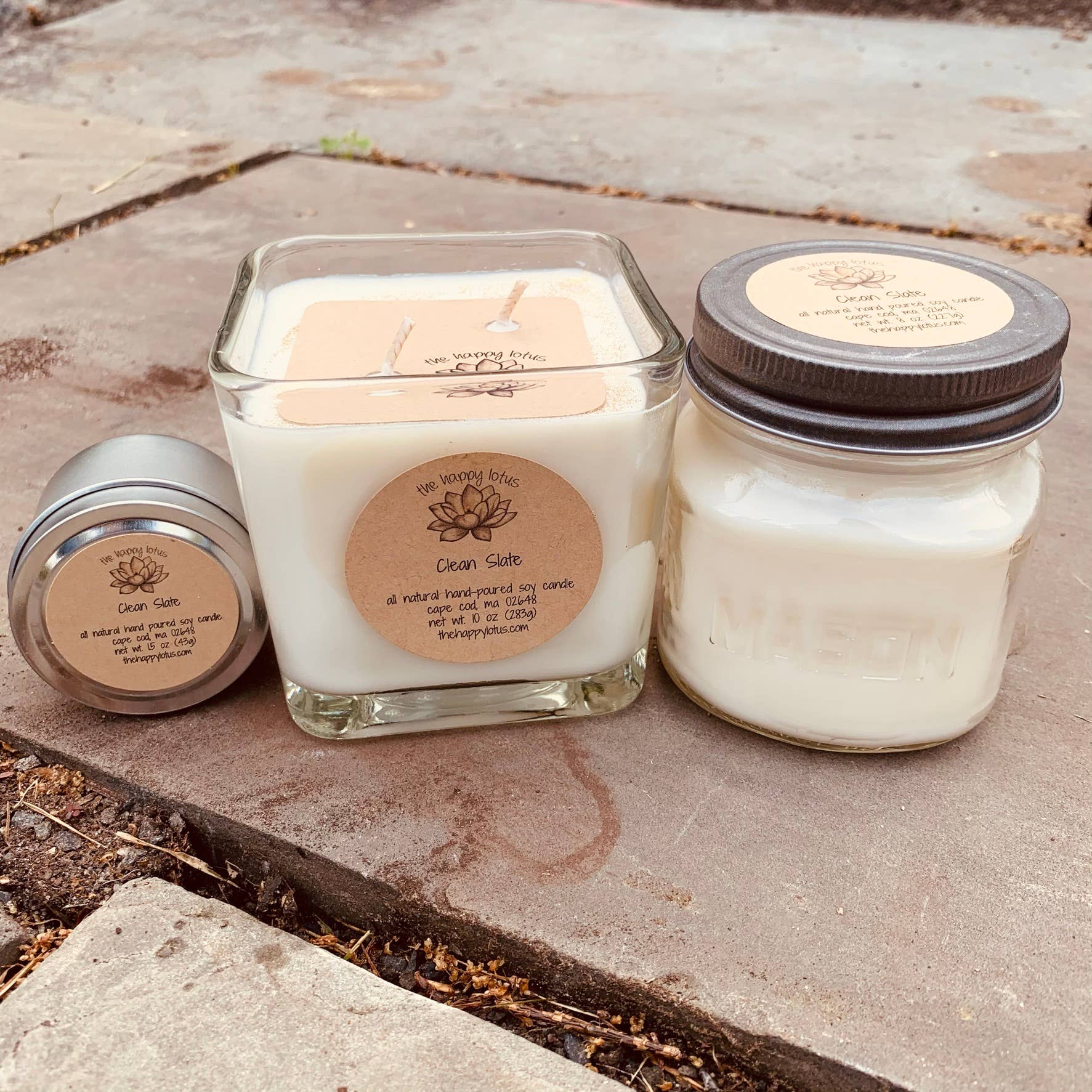 The Happy Lotus - Wholesale Jar/Filled Candle - Clean Slate Candles2