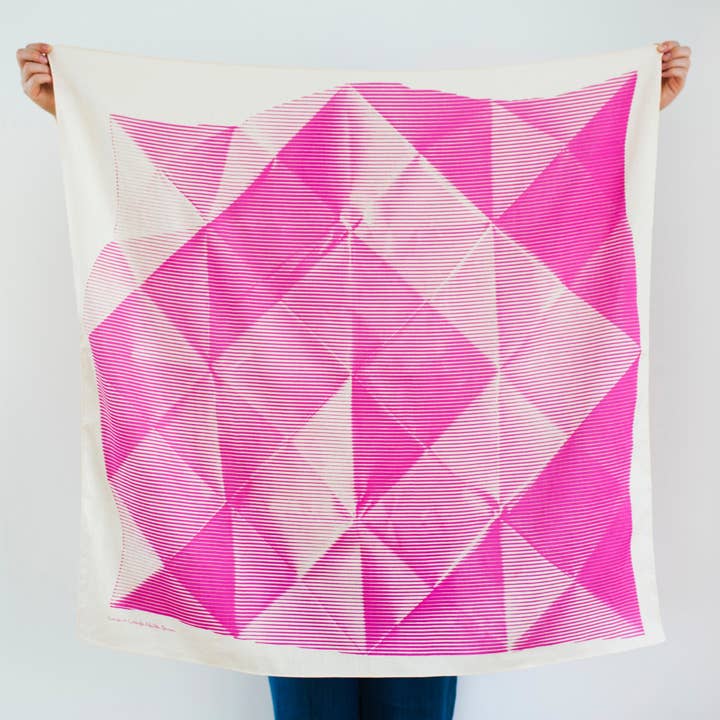Furoshiki rosa 'Papel plegado' para venta al por mayor de Link Collective