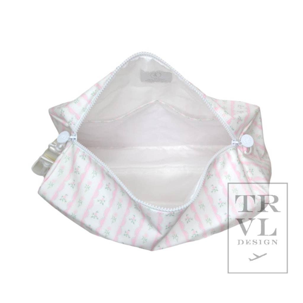 Weekender - Ribbon Floral Pink Duffel Bag for wholesale on Faire2