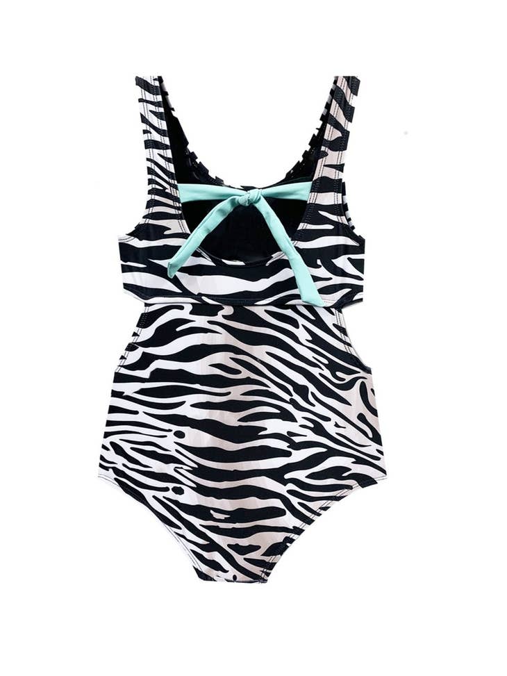 Limeapple Girl Foil Print Rashguard Swimsuit Set*