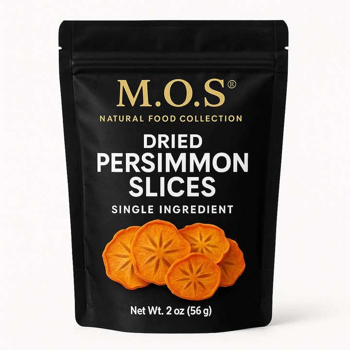 M.O.S Gedroogde Kaki Schijfjes 2 oz Gemaakt in de VS Natuurlijk Zoet Gedroogde Kaki Enkel Ingrediënt Vegan Gezonde Snack voor wholesale door Mars Outlet Store LLC