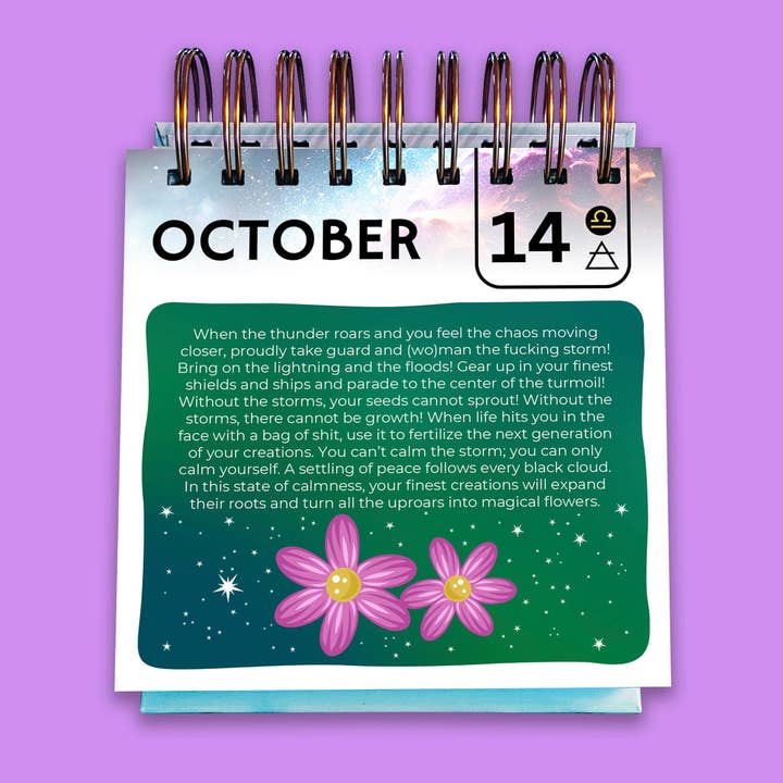 Rage Create - Wholesale Calendar - Sweet-Ass Affirmations Desktop Calendar 2025 & Beyond6