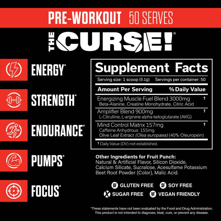 JNX Sports - Wholesale Oral Supplement/Vitamin - JNX Sports® The Curse Pre Workout Powder, 50 Serves21