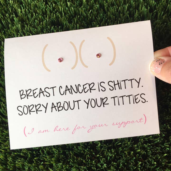 Carte Cancer du sein /Carte de chimio/Carte de soutien contre le cancer/Carte drôle de cancer /Carte de chimio drôle/Carte de cancer pour femme /Cancer du sein drôle pour la vente par Personal Paper Hugs