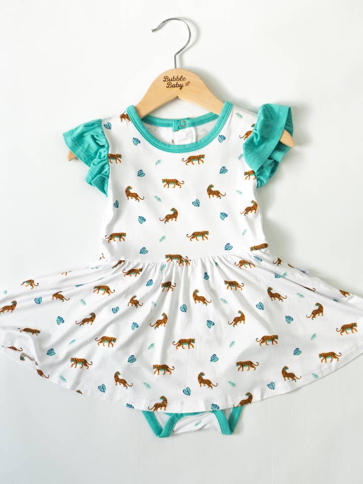 Bengal | Flutter Bodysuit Dress for wholesale by Bubble Baby