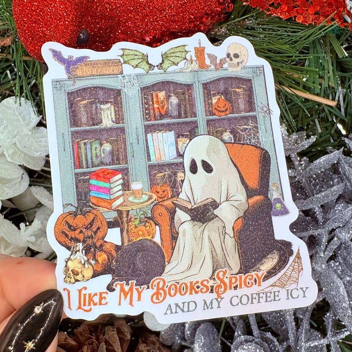 Coffee Icy Books Spicy Ghost Reading - Sparkle Snow Finish pour la vente par Awfullynerdy.co